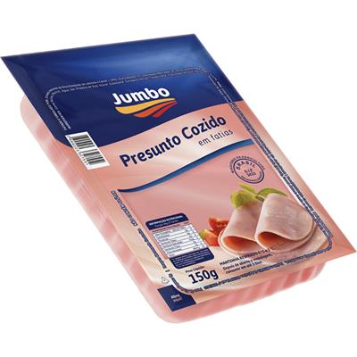 PRESUNTO COZIDO EM FATIAS JUMBO 150G