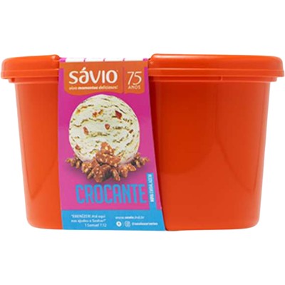 SORVETE SABOR CROCANTE SÁVIO 1,5L