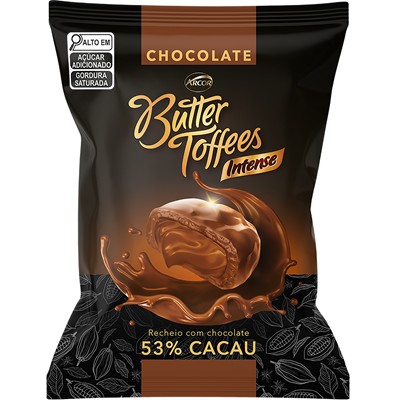 BALA CHOCOLATE 53% CACAU BUTTER TOFFEES 90G