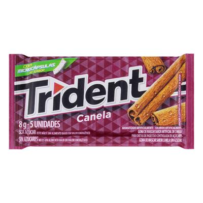 GOMA DE MASCAR CANELA ZERO AÇÚCAR TRIDENT 8G 5UN