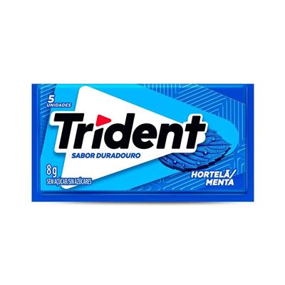 CHICLETE SEM AÇÚCAR SABOR HORTELÃ TRIDENT 5UN