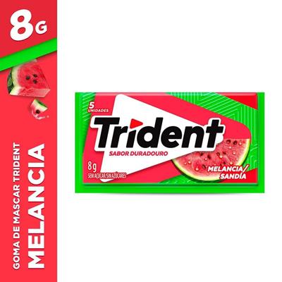 CHICLETE SEM AÇÚCAR SABOR MELANCIA TRIDENT 5UN