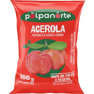 POLPA DE FRUTA ACEROLA E CENOURA POLPANORTE 100G