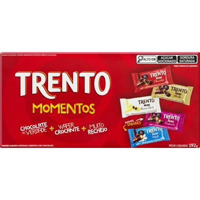 WAFER SORTIDO COBERTURA CHOCOLATE TRENTO 192G
