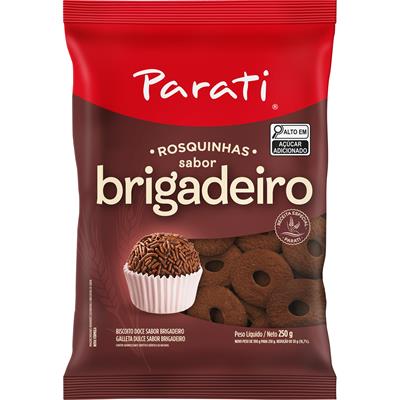 BISCOITO ROSQUINHA SABOR BRIGADEIRO PARATI 250G