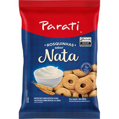 BISCOITO ROSQUINHA SABOR NATA PARATI 250G