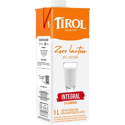 LEITE UHT INTEGRAL ZERO LACTOSE TIROL 1L