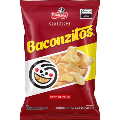SALGADINHO BACONZITOS CLÁSSICOS ELMA CHIPS 86G