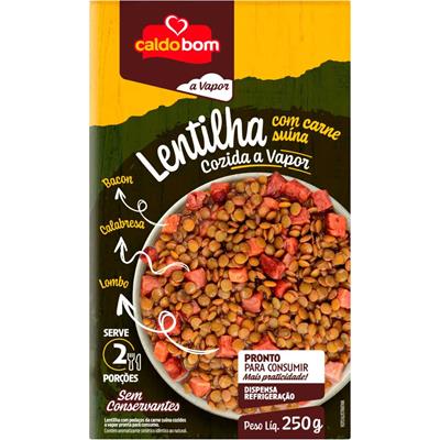 LENTILHA COM CARNE SUÍNA A VAPOR CALDO BOM 250G