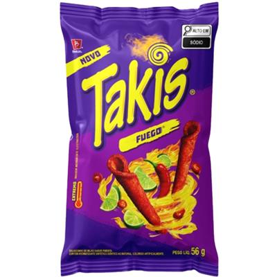 SALGADINHO DE MILHO SABOR FUEGO TAKIS 56G
