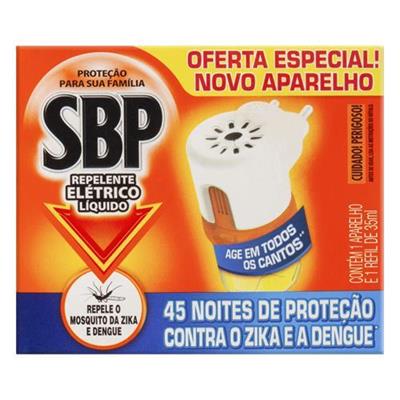 REPELENTE ELÉTRICO SBP LÍQUIDO 1 APARELHO+1 REFIL