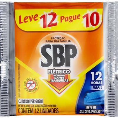 REPELENTE ELÉTRICO EM PASTILHA SBP 12UN