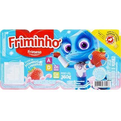 PETIT SUISSE SABOR MORANGO FRIMESA FRIMINHO 8UN
