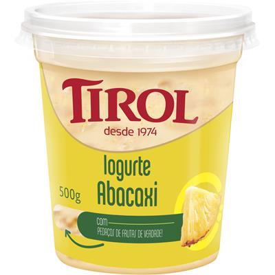 IOGURTE INTEGRAL COM PEDAÇOS DE ABACAXI TIROL 500G