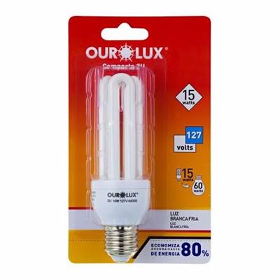 LÂMPADA ELETRÔNICA OUROLUX 15W 127V
