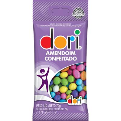 AMENDOIM CONFEITADO COLORIDO DORI 70G