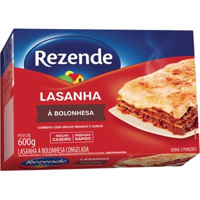 LASANHA À BOLONHESA CONGELADA REZENDE 600G