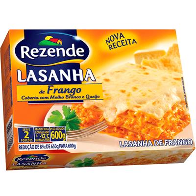 LASANHA DE FRANGO COM MOLHO BRANCO REZENDE 600G