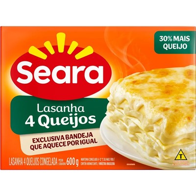 LASANHA 4 QUEIJOS CONGELADA SEARA 600G