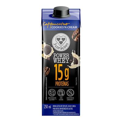 CAPPUCCINO POWER WHEY ZERO LACT 3 CORAÇÕES 250ML