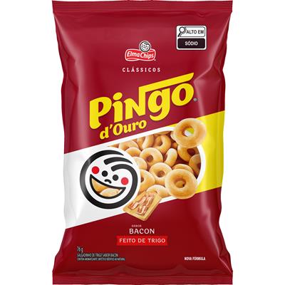 SALGADINHO SABOR BACON PINGO D'OURO ELMA CHIPS 76G