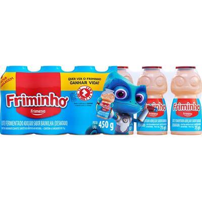LEITE FERMENTADO SABOR BAUNILHA FRIMINHO 450G 6UN