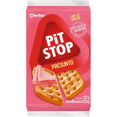 BISCOITO SABOR PRESUNTO MARILAN PIT STOP 137G