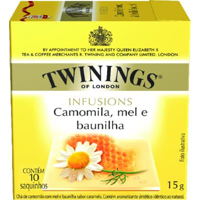 CHÁ DE CAMOMILA MEL E BAUNILHA TWININGS 15G