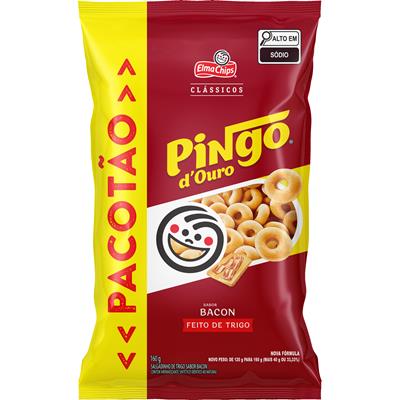 SALGADINHO BACON PINGO D'OURO ELMA CHIPS 160G