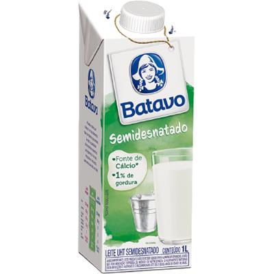 LEITE UHT SEMIDESNATADO BATAVO 1L