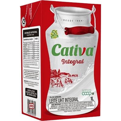 LEITE UHT INTEGRAL LONGA VIDA CATIVA 1L