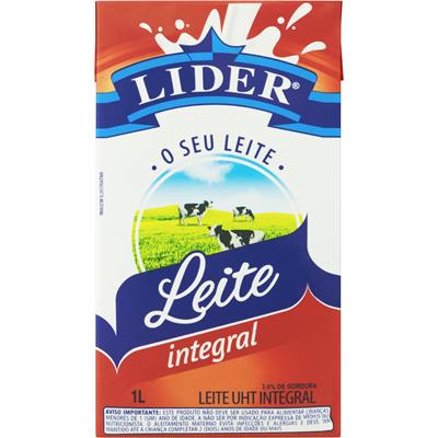 LEITE UHT INTEGRAL LIDER 1L